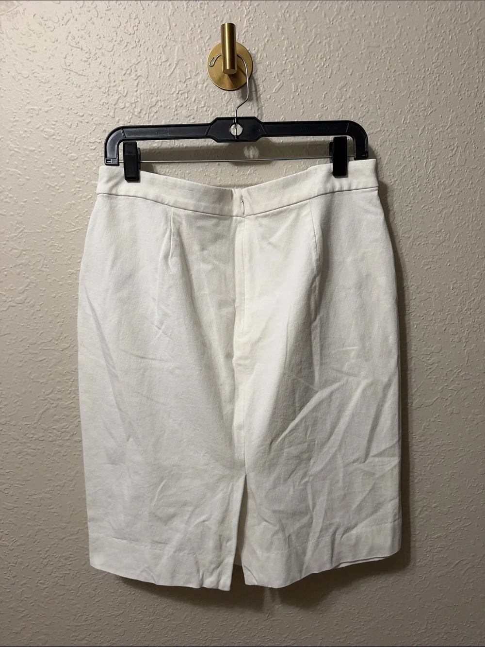 J. Crew No. 2 White Cotton Blend Pencil Skirt